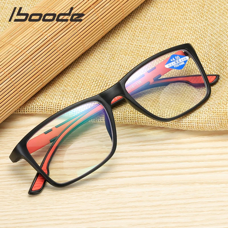 iboode Anti-blue Reading Glasses Ultra Light Resin Computer Fashion Flexible Multifocal +1.0 1.5 2 2.5 4.0 | Аксессуары для одежды