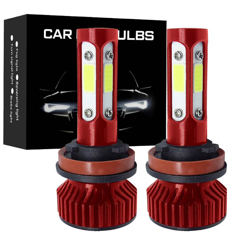 

2pcs Mini Led V4 36W 6000K 8000K H11 H8 H9 9005 9006 Led 10000LM High Power Headlight Led Bulb No Fan Lamp for Car 2PCS White