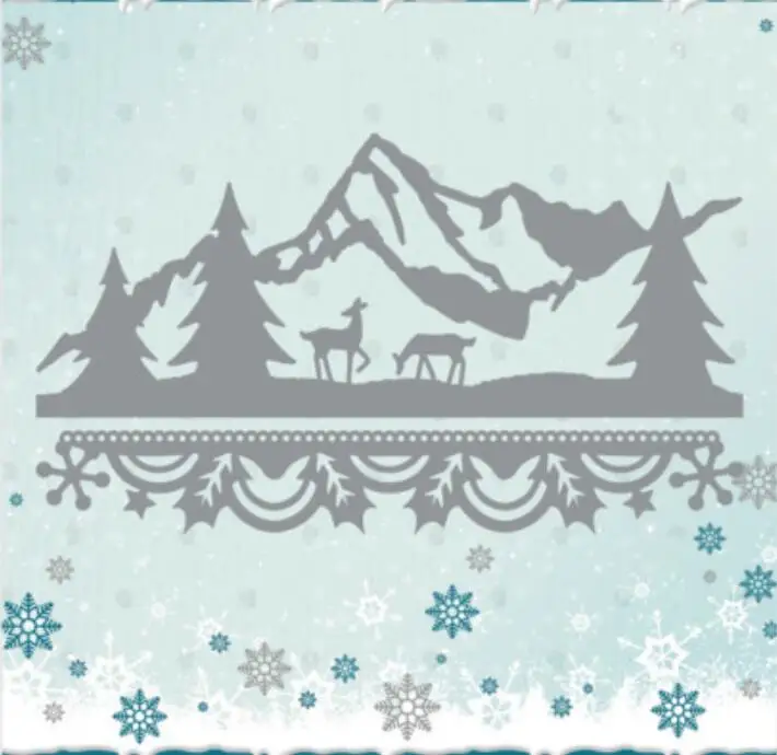 

Metal cutting dies charme landscape border die cut mold card Scrapbook paper craft knife mould blade punch stencils