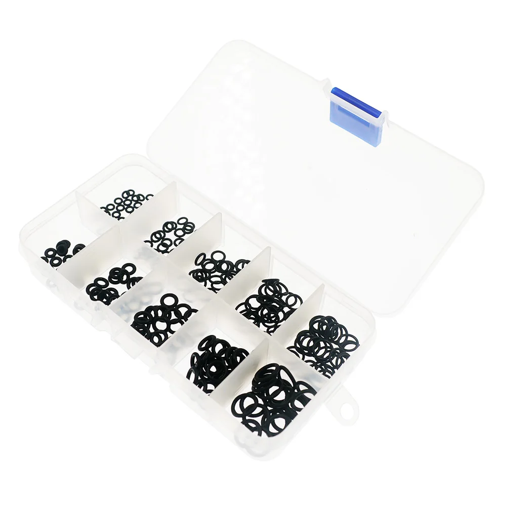 Комплект уплотнительных колец из нитрилового каучука 250 шт./кор. NBR, толщина 1/1,5 мм, уплотнительное кольцо из NBR, комплект уплотнительных коле...