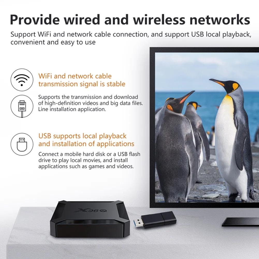 

X96Q Smart Box Android 10.0 TV Box Allwinner H313 Quad Core 2GB 16GB 4K TV Box X96 Q Set Top Box Media Player EU Plug