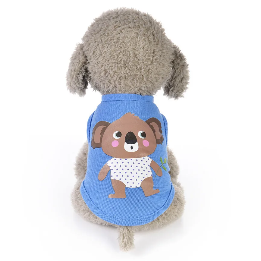 Модные летние животные мультфильм жилет Собака Щенок костюмы Одежда для