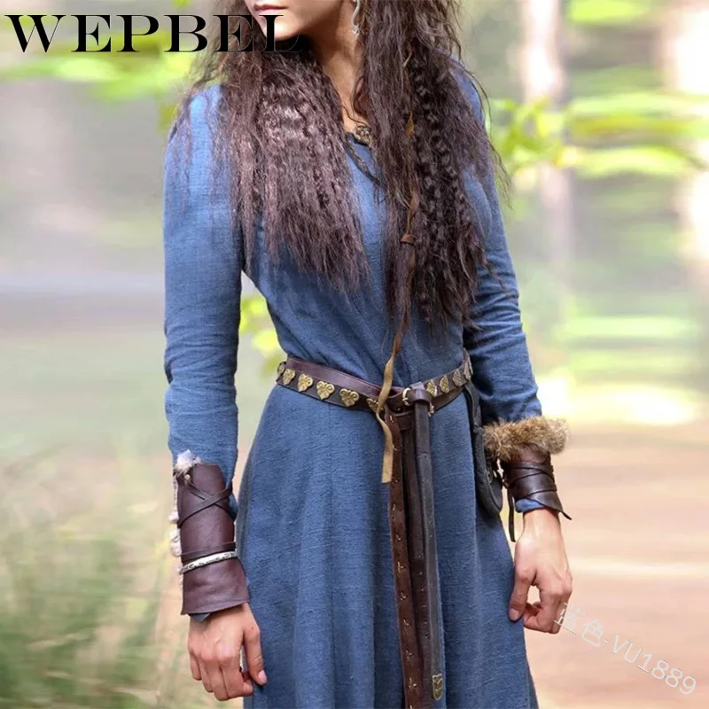 

WEPBEL Women Costume Medieval Maiden Fancy Cosplay Over Dress Halloween Costumes Fairy Dress Victorian Dress Costume Plus Size