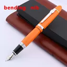 Перьевая ручка Jinhao серебряные аксессуары винт безопасности дизайн перо для каллиграфии ручка