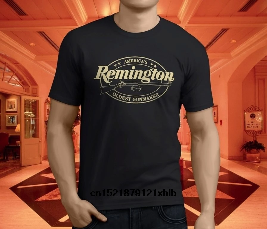 Men T shirt Remington Firearms Camo Oldest Gunmaker Black funny t-shirt novelty tshirt women | Мужская одежда