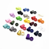 xunzhe 50 pcs cord ends bell stopper with lid lock colorful plastic toggle clip paracord clothes bag sportwear parts