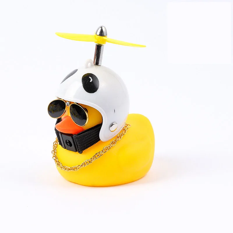 

Cute Car Decoration Duck Helmet Doll Auto Center Console Side View Mirror Ornaments Car Interior Decoration Accessories
