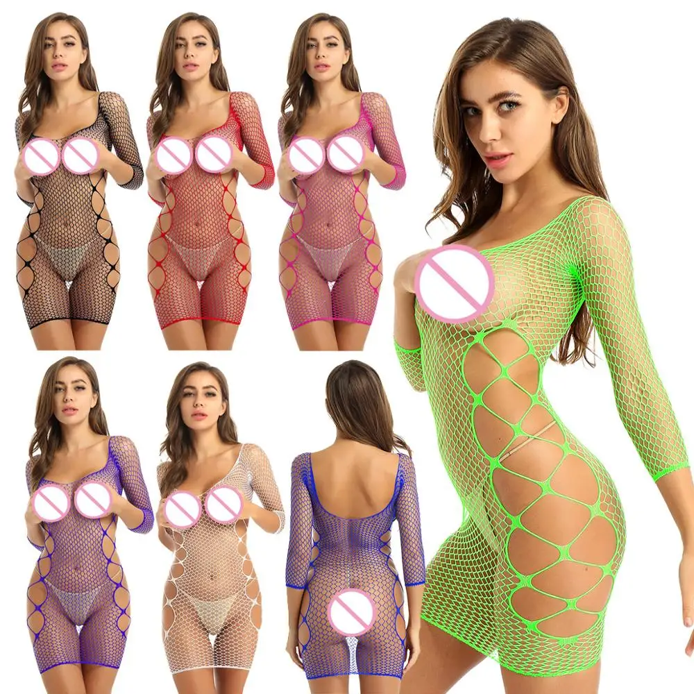 Женская сетчатая рубашка женское нижнее белье сексуальное Вечерние с открытыми
