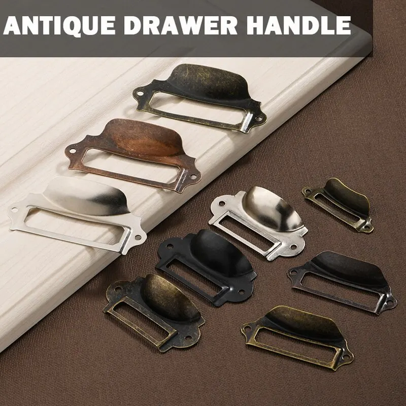 Антикварная этикетка бронзовые для выдвижных шкафчиков рамка этикеток