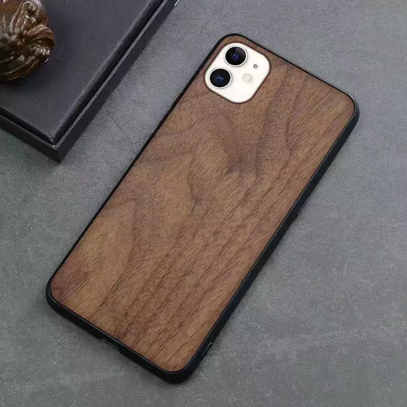 

For iPhone 12 11 Pro 12 Pro Max Case Luxury Carved Walnut Wood TPU Hard Case Cover For iPhone XS Max XR X 8 7 Plus Case