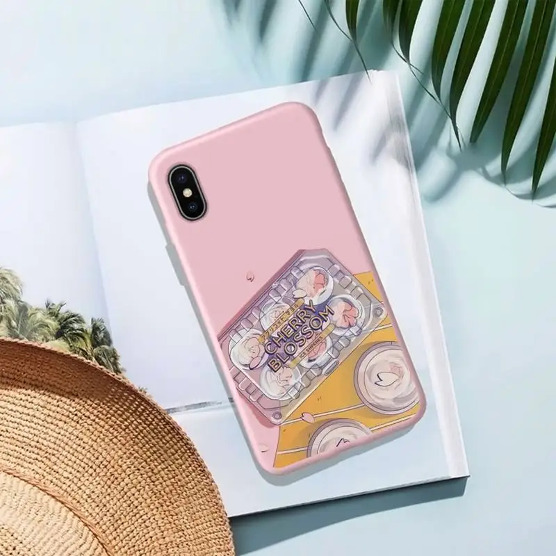 

Kawaii Girls loved Phone Case For Iphone X Case Pure PINK Soft Silicone Phone Case For SE&11 Pro Max