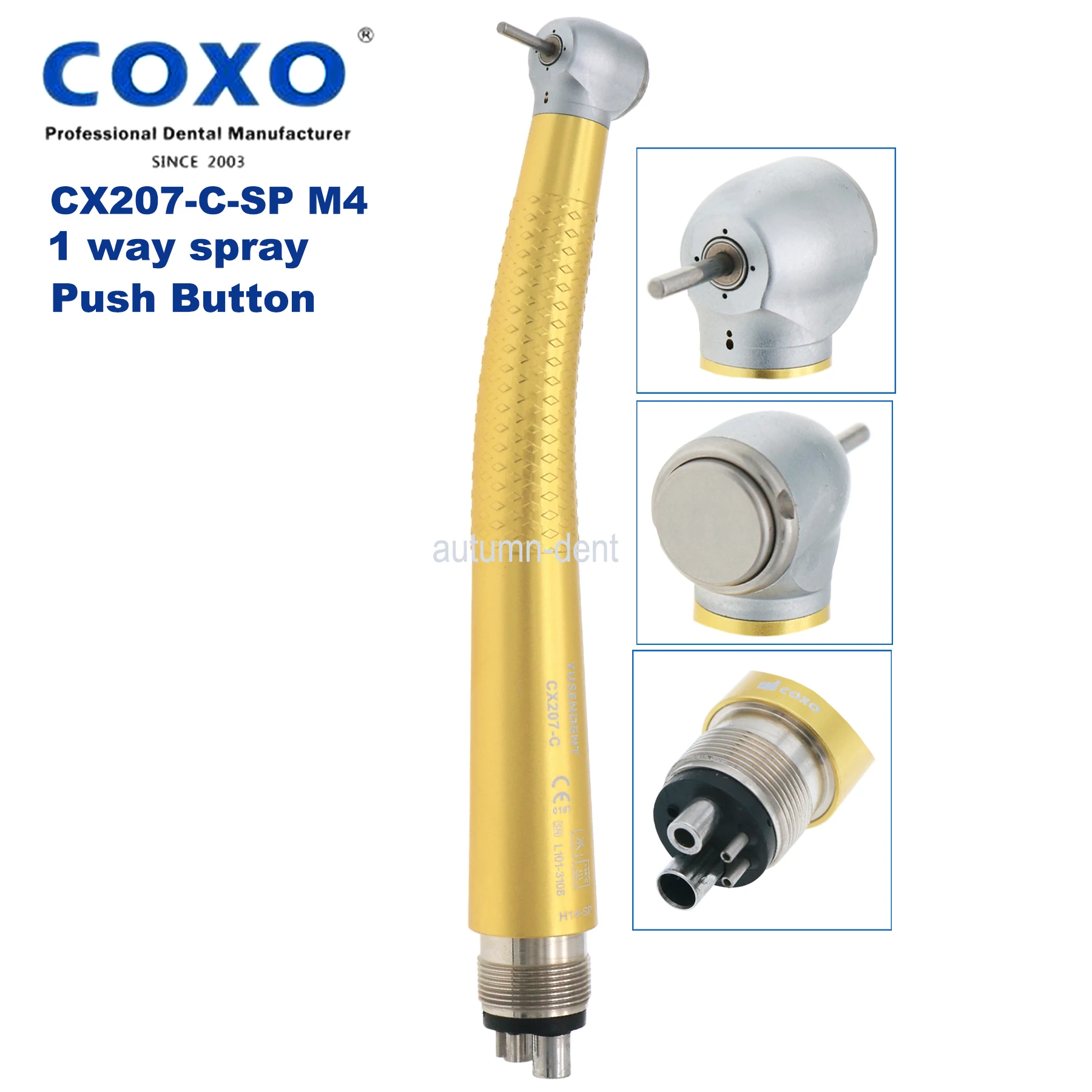 COXO YUSENDENT стоматологический кнопочный выключатель Яркая воздушная турбина