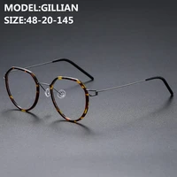 denmark brand design titanium alloy glasses frame no screw women reading spectacle frames men myopia prescription eyeglasses