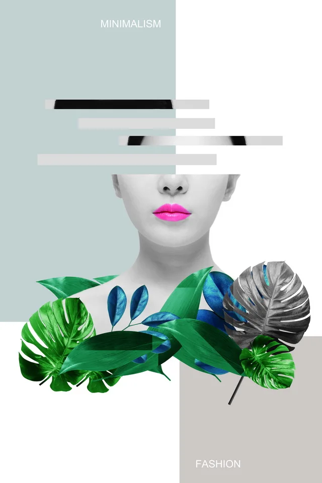 Скандинавский абстрактный зеленый лист для девочек Картина на холсте постеры и