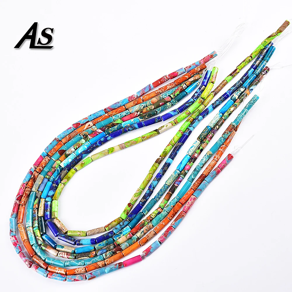 Asingeloo бусины из натурального камня цилиндрической формы для самостоятельного