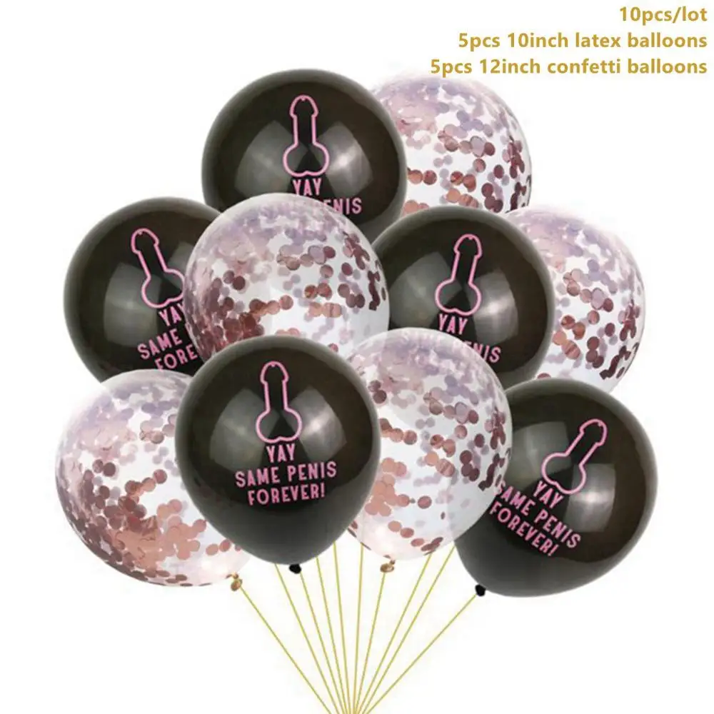 Penis Balloons 2 Taoup, 1 шт., сетчатая белая роза, корона, вуаль, свадебные сувениры и подарки, принадлежности для вечеринки-девичника, для невесты - Цвет: Penis Balloons 2