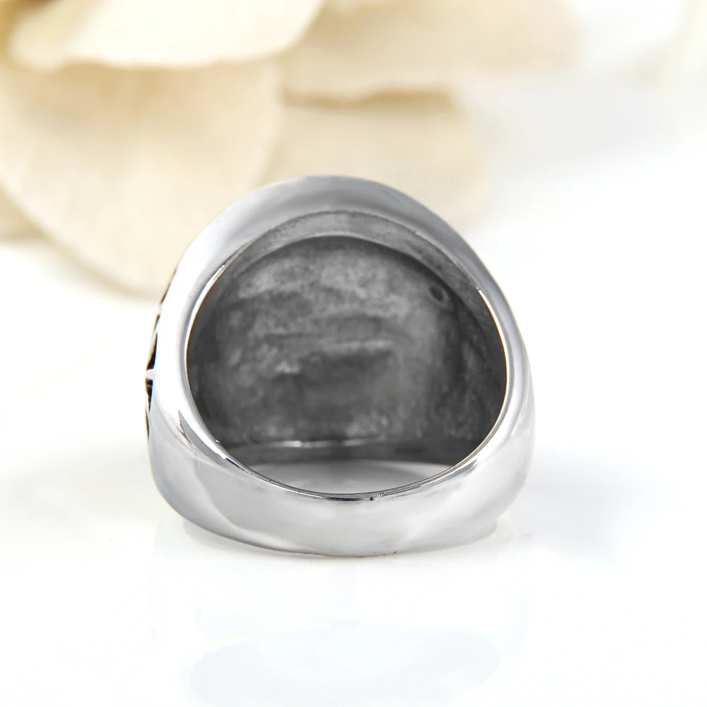 Дворцовое зеленое ювелирное изделие из нержавеющей стали ретро кольцо