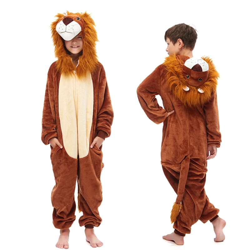 New Winter Unicorn Pajamas For Children Animal Pyjamas Kids Panda Stich Onesie Boys Girls Sleepwear Unicornio Jumpsuit