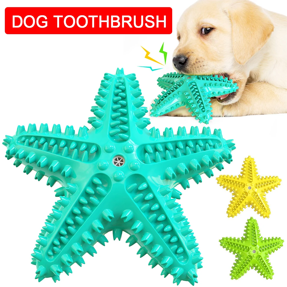 

Dog Toys Pet Molar Tooth Cleaner Brushing Stick Starfish Dogs Chew Trainging Doggy Dental Care Toothbrush Pet Puppies Non-Toxic