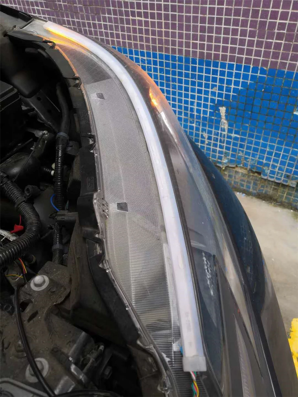 2 шт. ультратонкие автомобильные DRL светодиодный дневные ходовые огни белый указатель поворота желтая направляющая полоса для сборки фар Прямая поставка