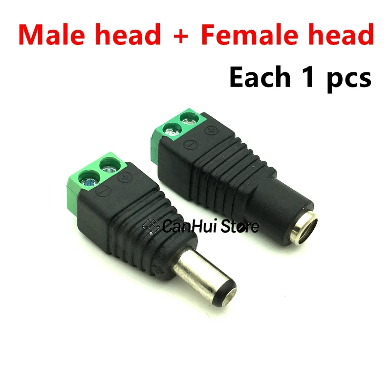 

2 шт. Cctv-kameras 2,1 мм x 5,5 мм Weiblich Männlich адаптер постоянного тока Power Stecker DC Power Buchse Stecker Buchse