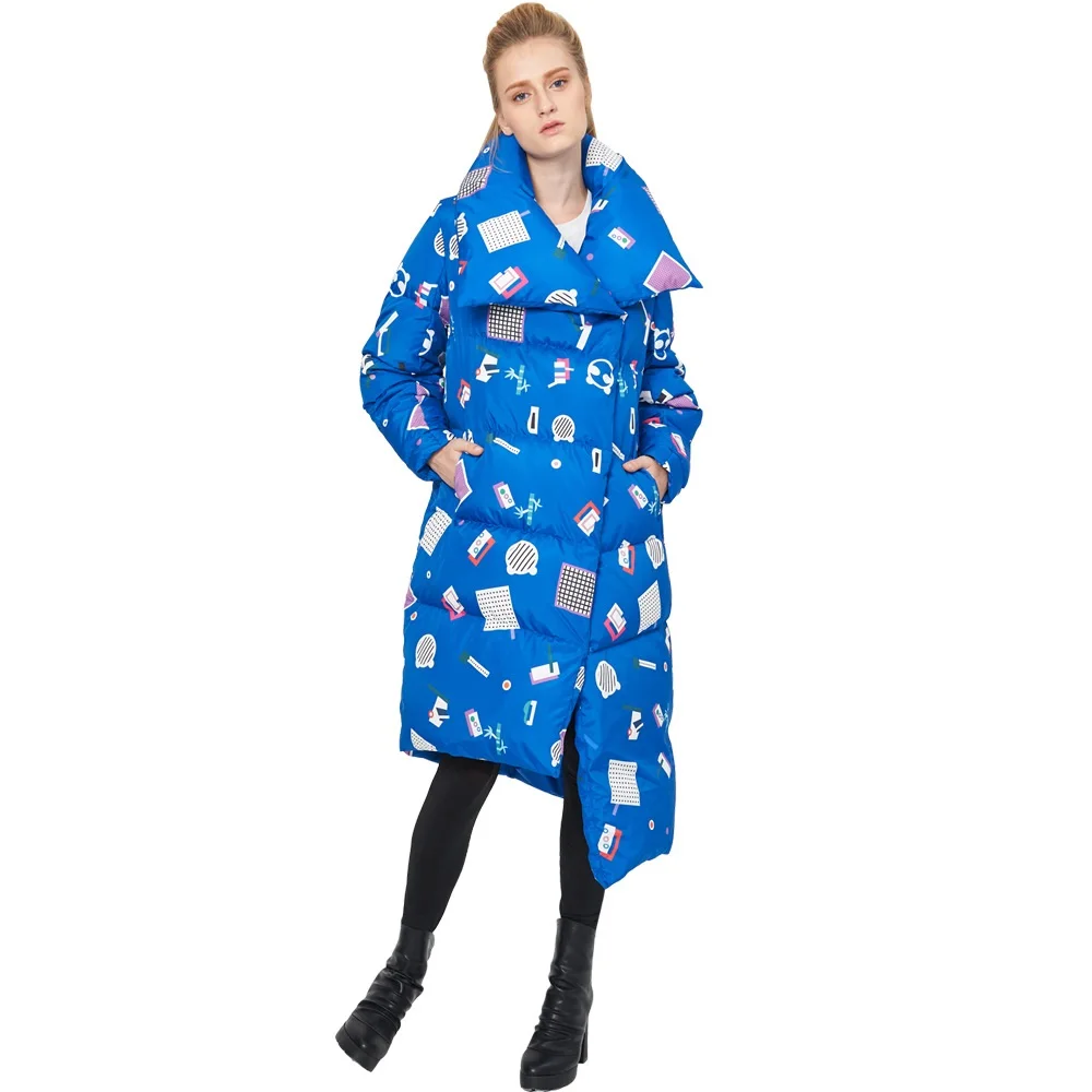 Новинка Зима 2019 стильное большое Стеганое пальто в европейском и американском