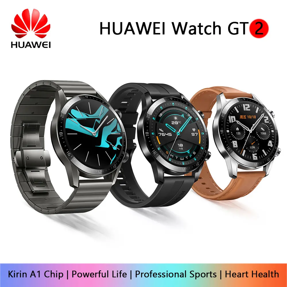 Умные часы Huawei Watch GT/GT 2 Bluetooth 5 1 с кислородным трекером Spo2 музыкальный плеер для