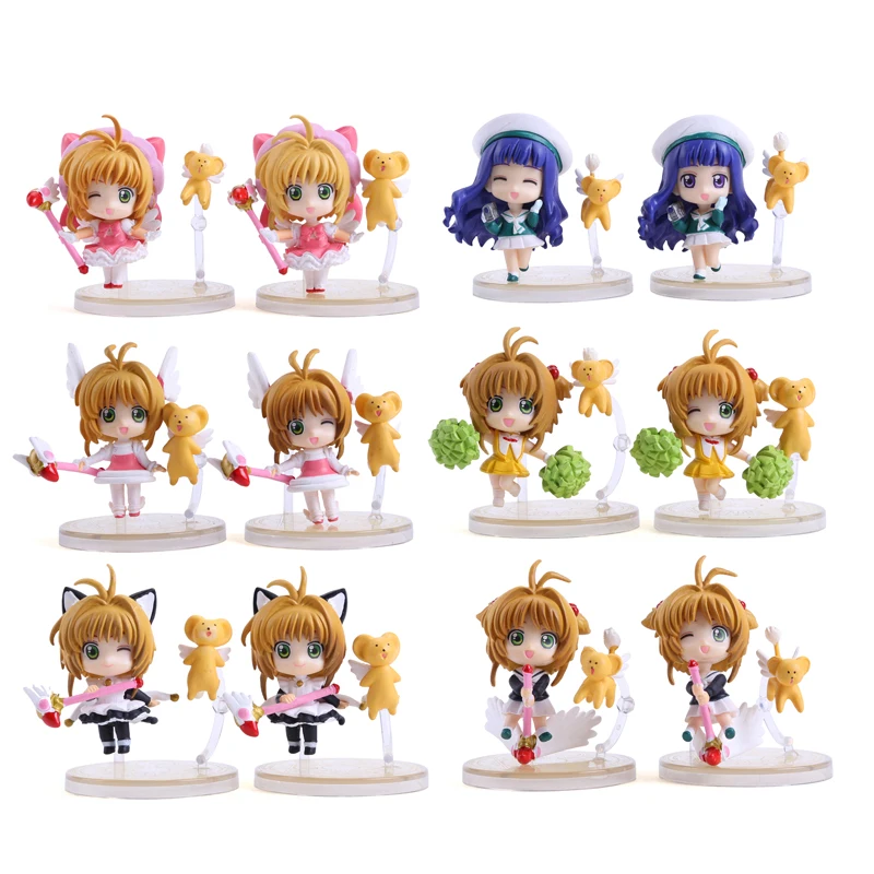 Cardcaptor Sakura Mini фигурки из ПВХ Kinomoto Daidouji Tomoyo Фигурки игрушки 6 шт./компл.|figure toy|action figure