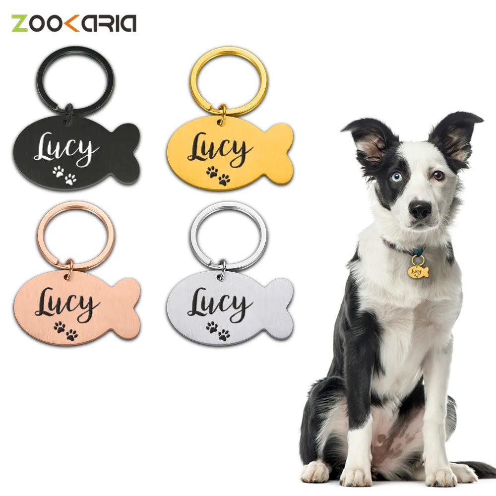 

Free Engraving Pet Cat ID Tag for Kitten Cat Dog Pet Collar Accessories Dogs Pet ID Tags Customized Pet Identity Card