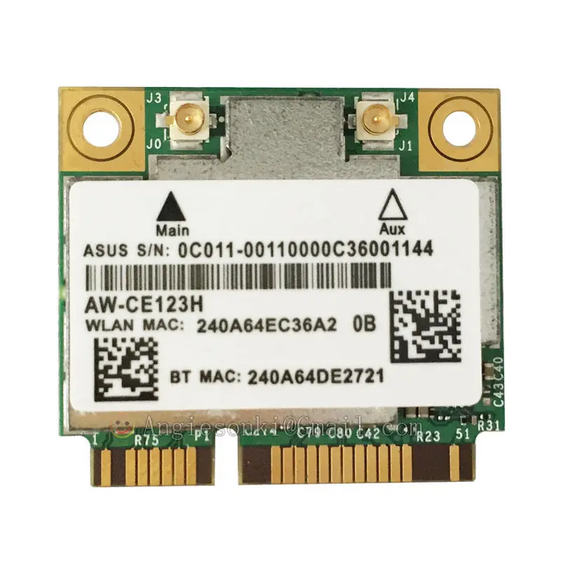 Wi Fi кард Azurewave AW CE123H Broadcom BCM94352HMB 802.11ac 2 4 г/5 ГГц Mini PCI E 867 Мбит/с MAC|Сетевые карты| |