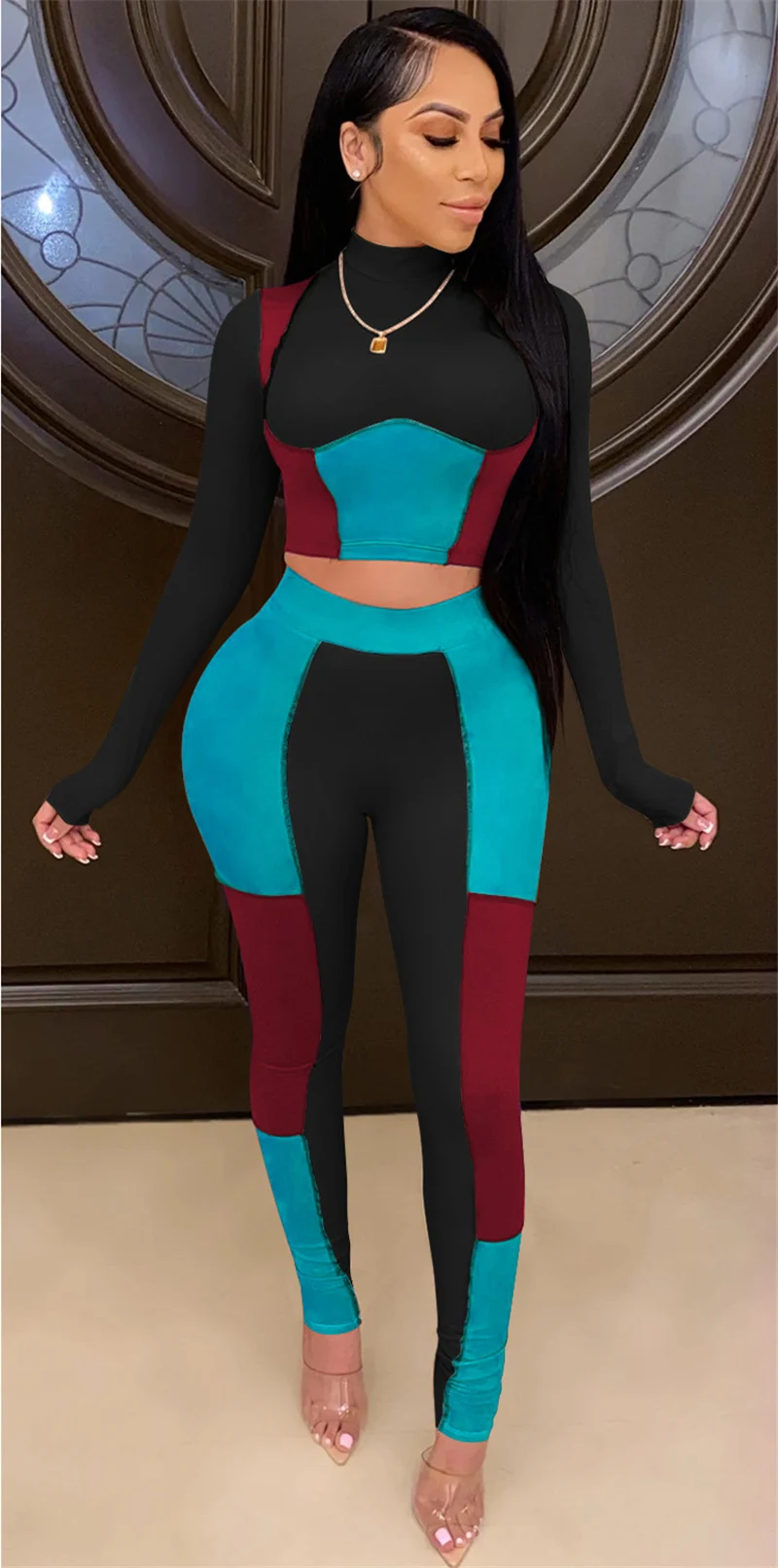 Низкая цена оптовая продажа печати 2 комплект из двух предметов для женщин Одежда