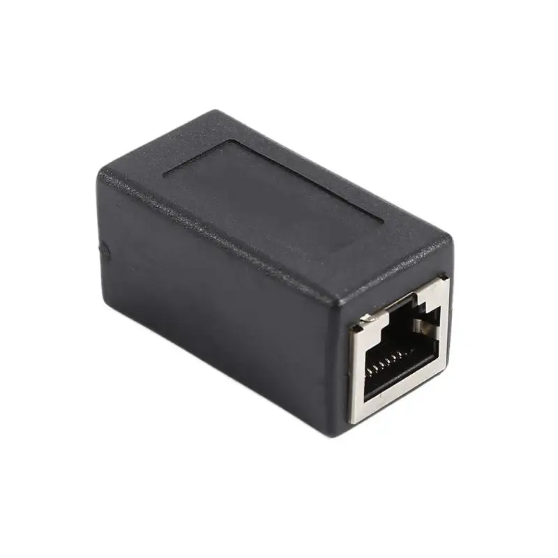 

Network Connector RJ45 Female To Female Network Ethernet LAN Connect Adapter Black Cable Connector Adapter Portable Connectors