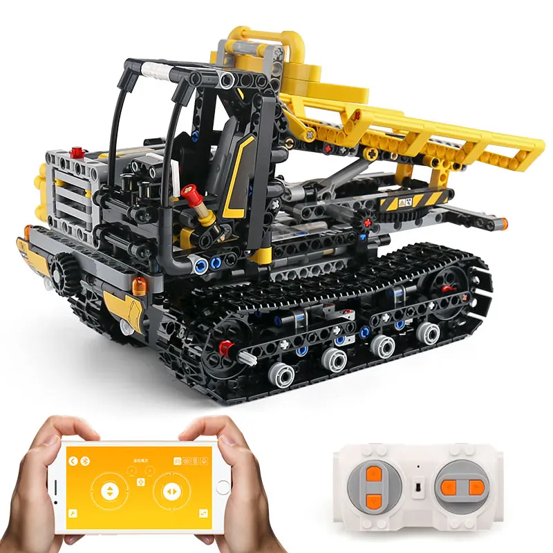 RC Motor function APP пульт дистанционного управления грузовика Technic Car совместимый 42094 гусеничный погрузчик набор детская машинка из конструктора модель игрушки - Цвет: 13035