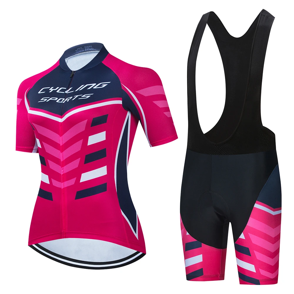 

2021 Team Women Cycling Jersey Set MTB Mountain Bike Clothing Racing Bicycle Clothes Ropa Ciclismo Mujer Cycling Wear BIB shorts