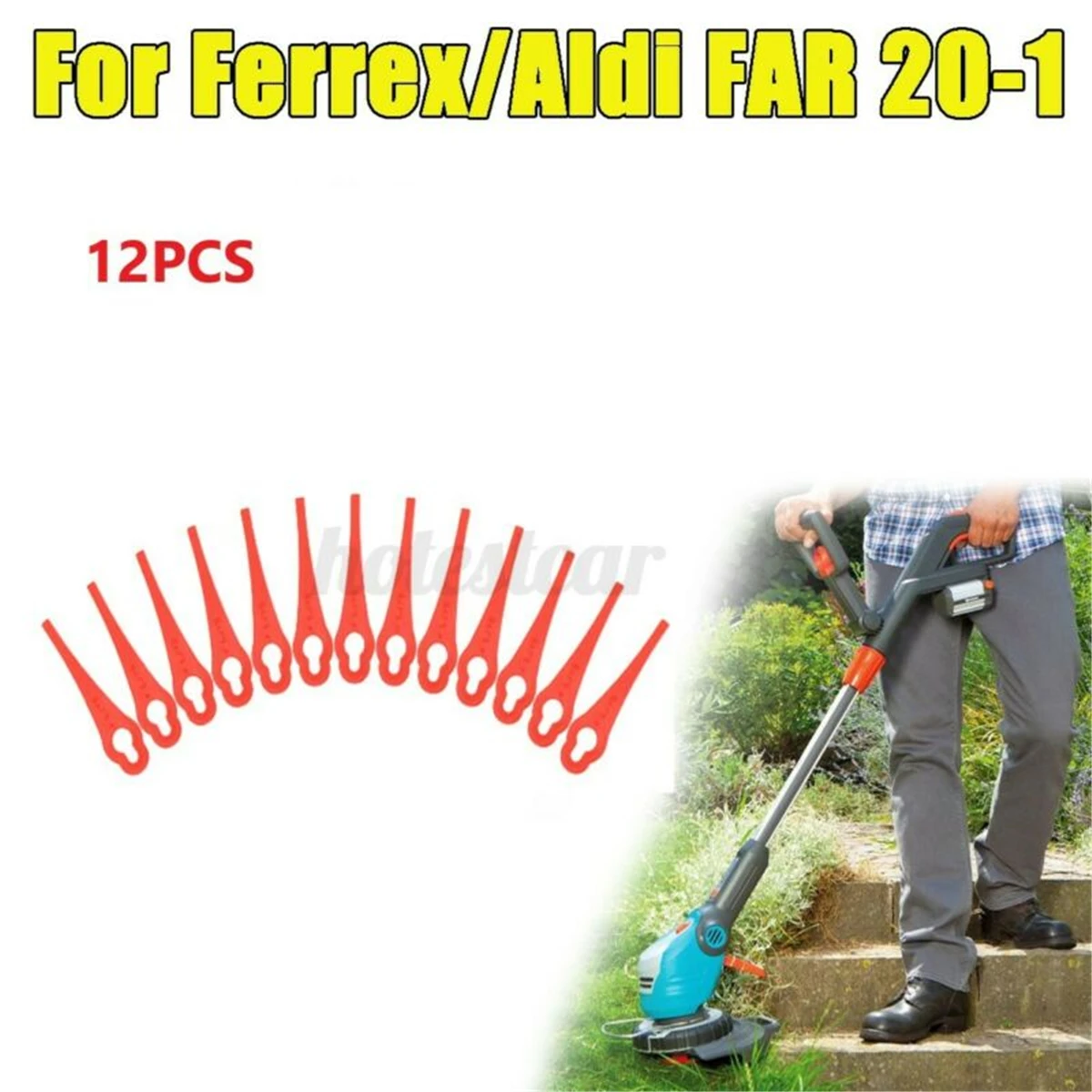 

12 шт., пластиковые лезвия для триммера Ferrex Aldi FAR 20-1