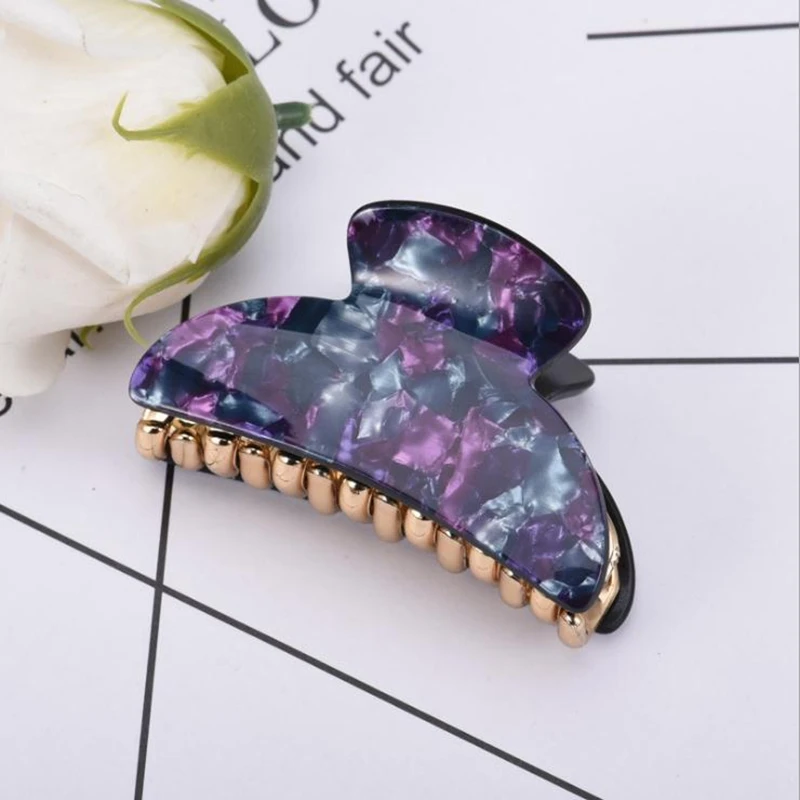 Модные женские заколки для волос с цветочным принтом заколка краб женщин