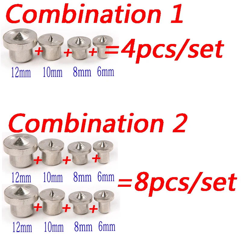 

4pcs Dowel Drill Centre Points Pin Wood 6/8/10/12mm Dowel Tenon Center For Drill Hole