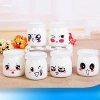 510pcs 150200ml lovely pudding bottle glass heat resistant yogurt containers cup jelly jar cooking milk bottle for home shop