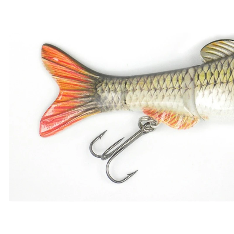 

Multi-section 5 section Fishing Lure Crank Bait Swimbait Bass Shad Dace 3D eyes Fishing Tools 16cm 38g