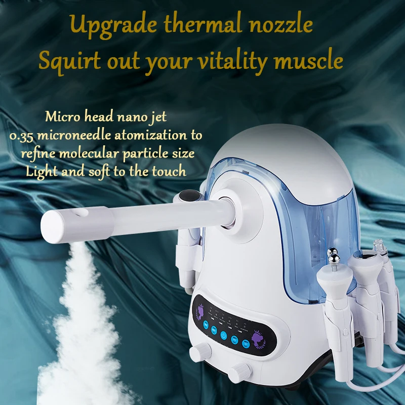 Small Bubble Beauty Instrument Household Thermal Jet Oxygen Injector Blackhead Facial Cleanser Facial Lift Cavitation Machine