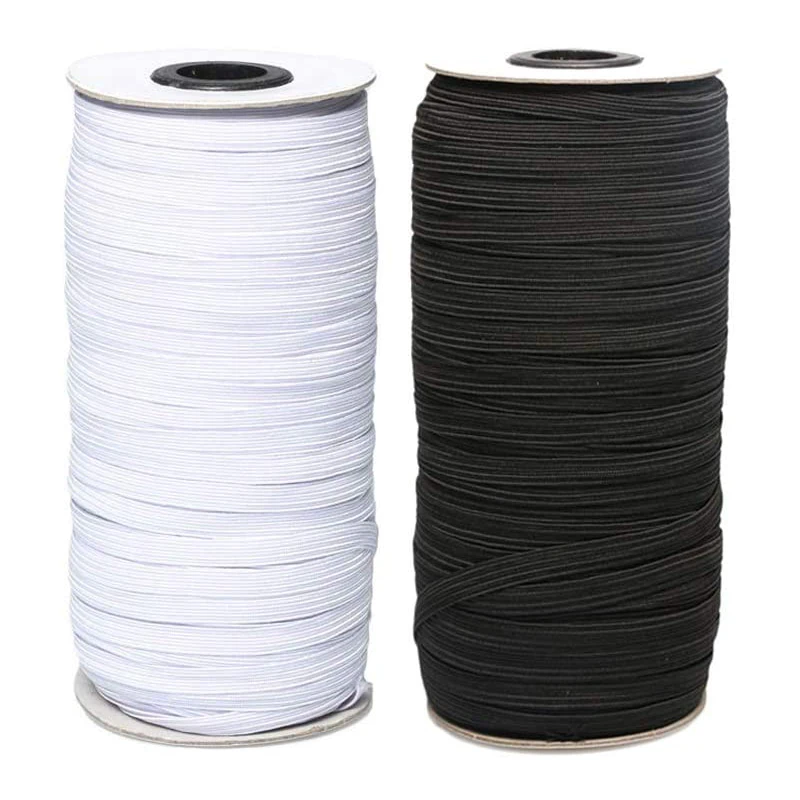 

4 мм 5 мм 6 мм 8 мм 10 мм 12 мм 14 мм плоский резиновый эластичный шнур веревка стрейч для ткани одежды Швейные аксессуары черный белый