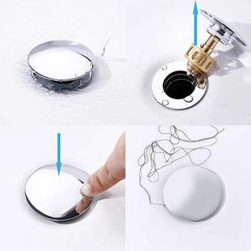 

Universal Wash Basin Bounce Drain Filter Sink Drain Vanity Stopper Bathroom Accessories Bathtub Plug Trap Hair Catcher F