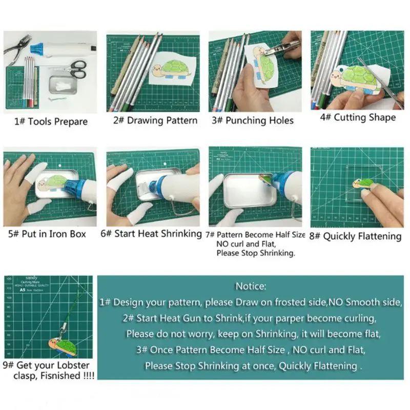 

Heat Shrink Plastic Sheet Kit,Heat Shrinky Sheets Creative Pack 24BE