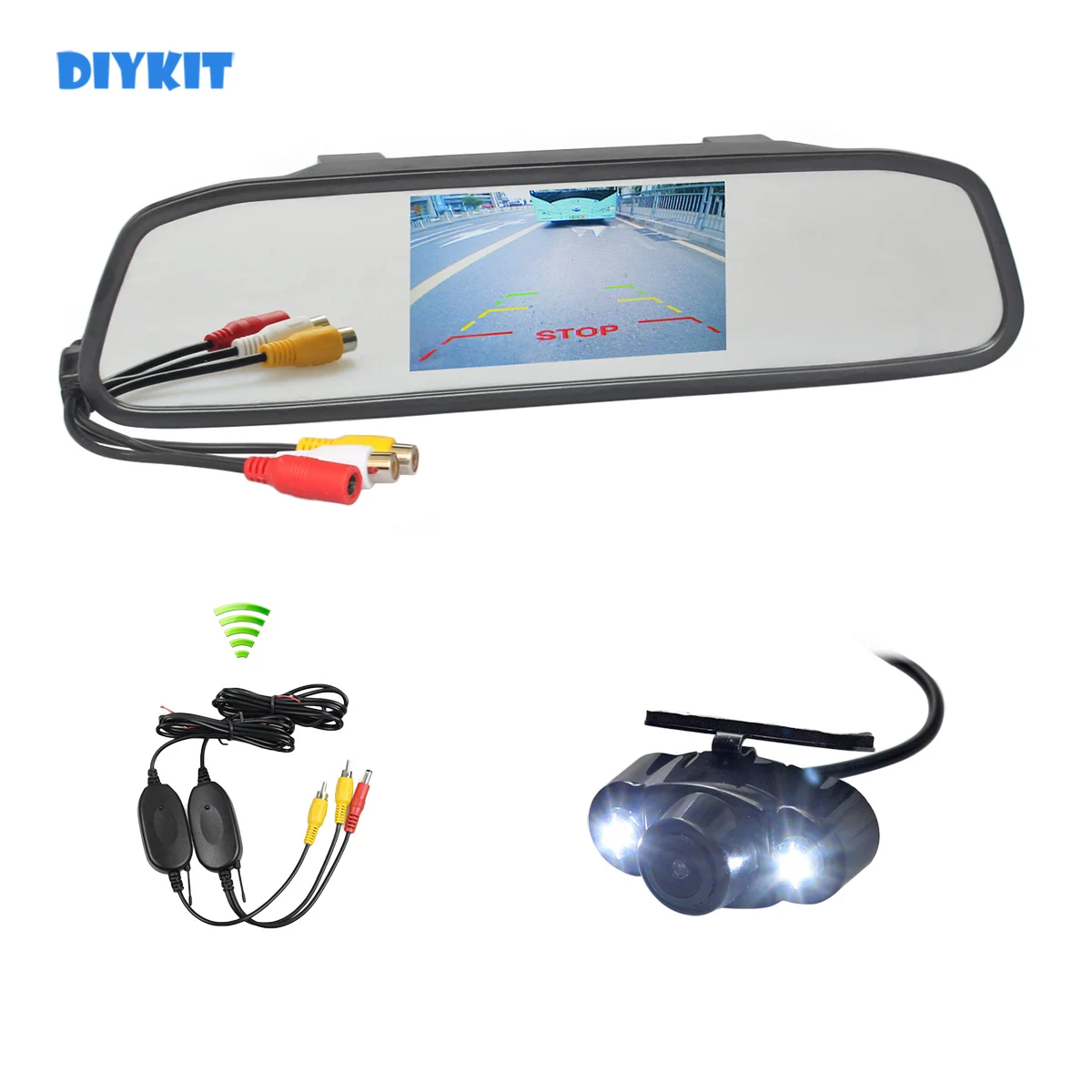 Беспроводной ЖК дисплей 4 3 дюйма для зеркала заднего вида|car monitor|monitor carmirror monitor |