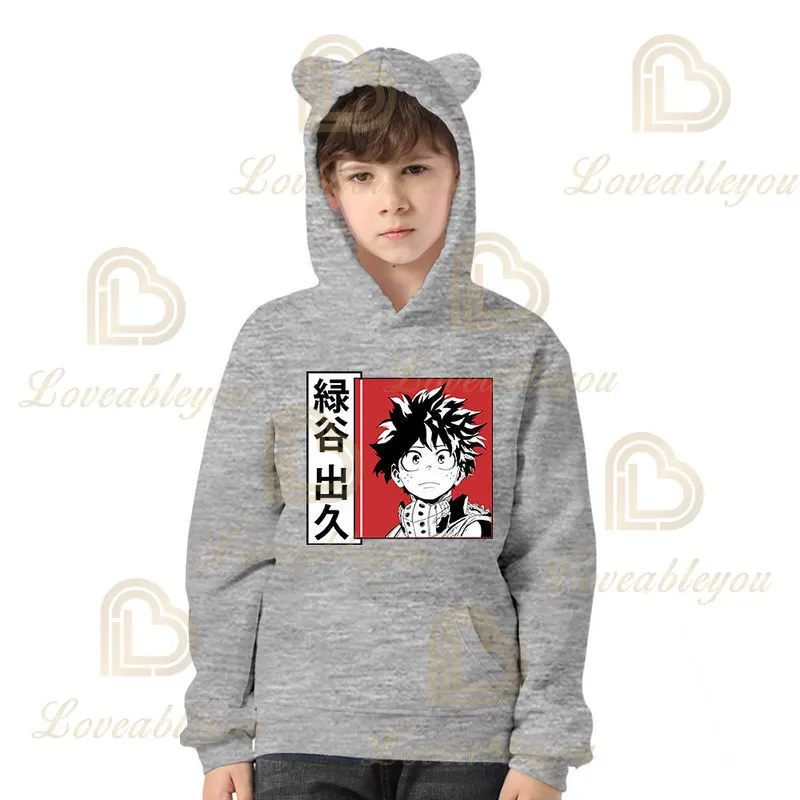 

2D Cat Hoodies Lzuku All Might Cosplay Women Long Sleeve Hooded Pullover 2021 New Design Hip Hop Hot Sale Cute Clothes