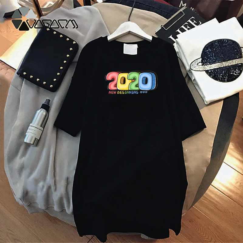 Женское летнее платье с мультяшным принтом модные черные и белые повседневные