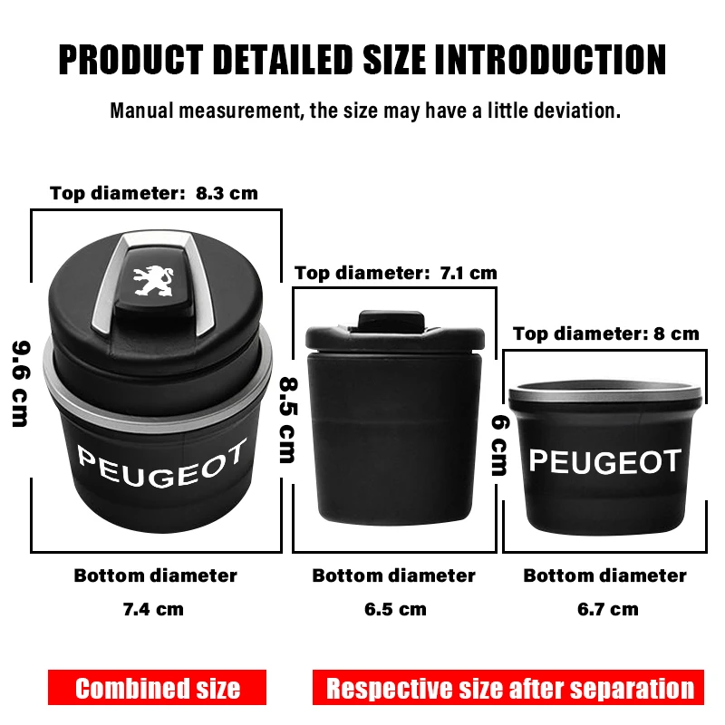 Автомобильная пепельница светодиодный светильник кой для сигарет сигар дыма