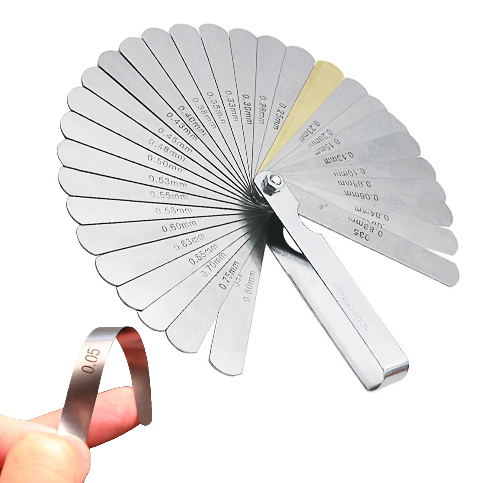 

Набор инструментов для измерения толщины зазора, щуп с 32 лезвиями для автомобилей и двигателей