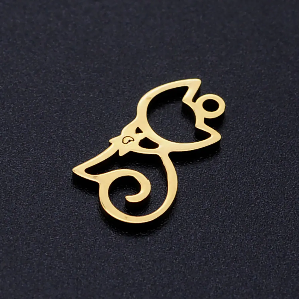 Cute Kitty Cat Stainless Steel Jewelry Pendant Charms - Pack of 5 | Wholesale | Never Rust | OEM Order Accepted | Necklace Making Supplies image 6