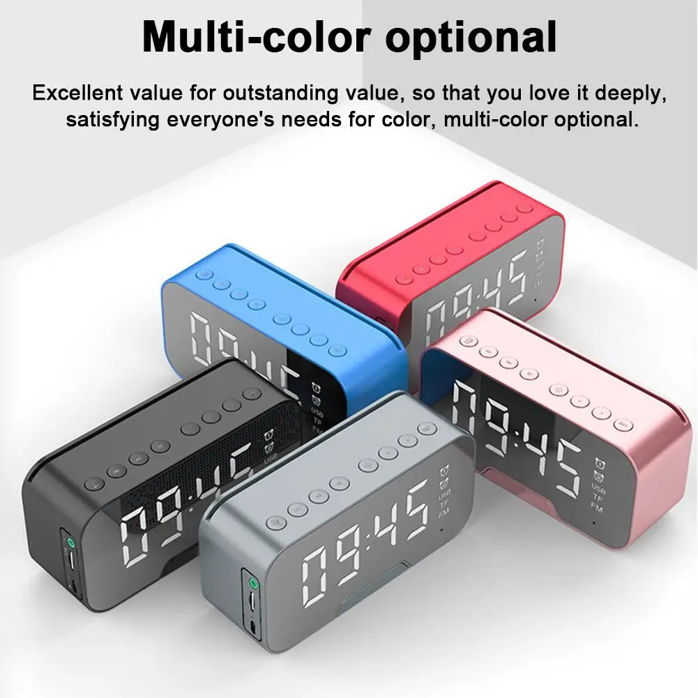 G5 беспроводной Bluetooth громкоговоритель маленький будильник радио с светодиодный